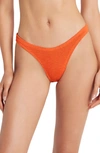 Bound By Bond-eye The Scene Rib Bikini Bottoms In Vermillion