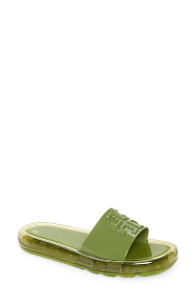 Tory Burch Bubble Jelly Slide Sandal In Sea Wind