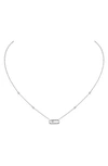 Messika Move Uno 18ct White-gold And 0.10ct Diamond Necklace In White Gold