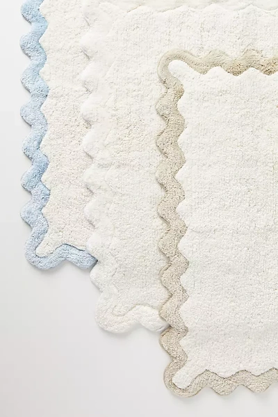 Anthropologie Ernestine Bath Mat By  In White Size S In White