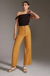 Maeve The Colette Cropped Wide-leg Pants In Gold