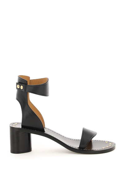 Isabel Marant Leather Jehon Sandals In Black