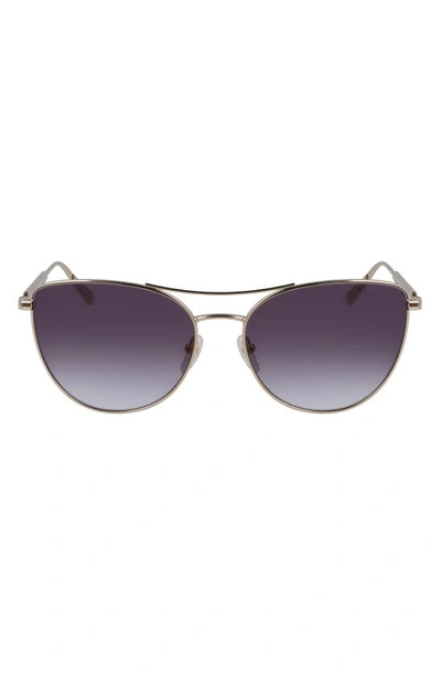 Longchamp 58mm Cat Eye Sunglasses In Gold