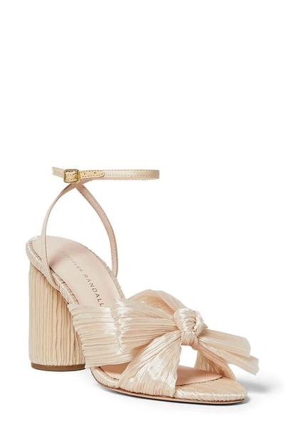 Loeffler Randall Camellia Knotted Sandal In Almond