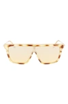 Victoria Beckham 53mm Shield Sunglasses In Blonde Havana