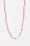 Anzie Boheme Opal Beaded Necklace In Pink Opal