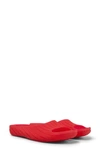 Camper Wabi Open Toe Slippers In Bright Red