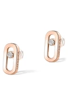 Messika Women's Move Uno 18k Rose Gold & Diamond Stud Earrings In Pink Gold