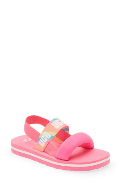 Ugg Kids' Zuma Slingback Sandal In Pink/pink