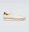 Brunello Cucinelli Flat Sole Round Toe Sneakers In Off White
