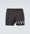 Givenchy Logo-embroidered Swim Shorts In Black