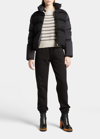 Moncler Aucun Quilted Tweed-lamé And Shell Down Jacket In Black