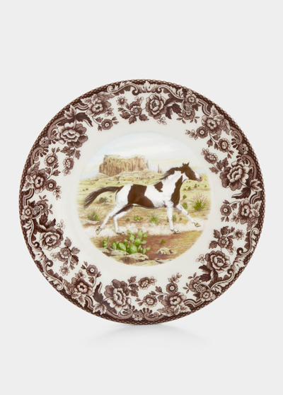 Spode Paint Horse Salad Plate In Brown