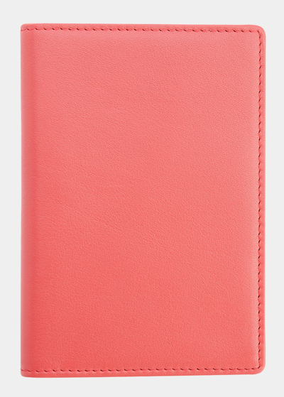 Royce New York Personalized Leather Rfid-blocking Passport Wallet With Vaccine Card Pocket In Red