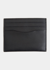 Royce New York Personalized Leather Rfid-blocking Minimalist Card Case In Black
