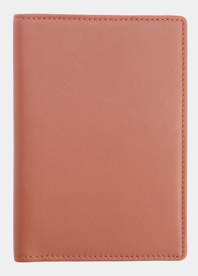 Royce New York Personalized Leather Rfid-blocking Passport Wallet With Vaccine Card Pocket In Tan