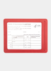 Royce New York Personalized Leather Vaccine Card Holder In Red