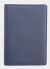 Royce New York Personalized Leather Rfid-blocking Passport Wallet With Vaccine Card Pocket In Navy Blue