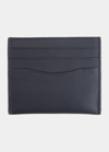 Royce New York Personalized Leather Rfid-blocking Minimalist Card Case In Navy Blue