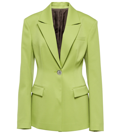 Attico Wool Gabardine Blazer In Multi