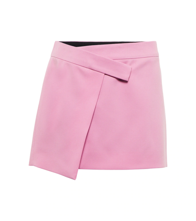 ATTICO CLOE WRAP WOOL GABARDINE MINISKIRT