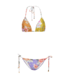 Zimmermann Pattie Spliced Mini Triangle Bikini In Spliced