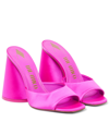 Attico Luz Satin Mules In Fuchsia