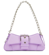 Balenciaga Purple Lindsay Small Leather Shoulder Bag In Lilac