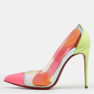 Pre-owned Christian Louboutin Multicolor Pvc And Patent Leather Pumps Size 36