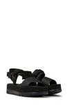 Camper Oruga Up Cross Strap Sandals In Black