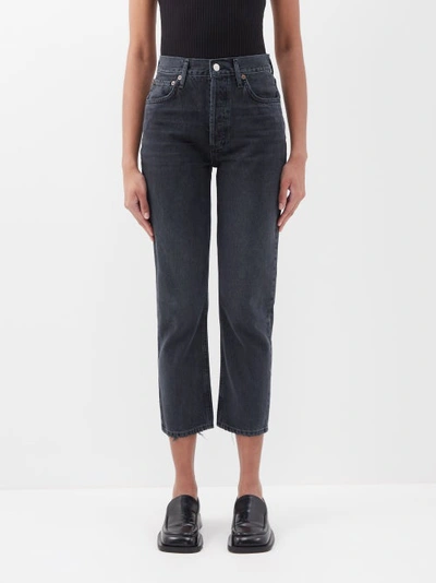 Agolde Riley High-rise Straight Cropped Jeans In Edit