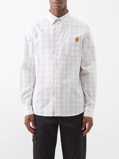 Loewe Patchwork Check-cotton Shirt In Multi-colour