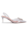 Amina Muaddi Begum Crystal-embellished Pvc Slingback Pumps