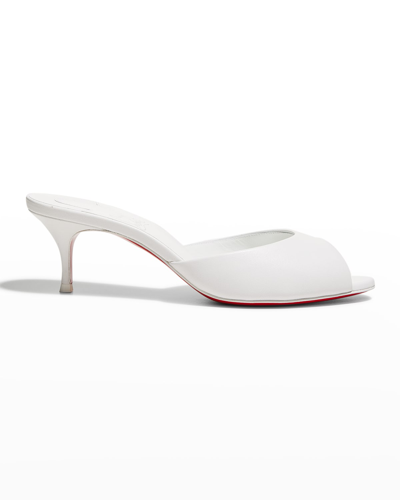 Christian Louboutin Me Dolly Red Sole Mule Sandals In White