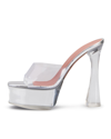 Amina Muaddi Dalida Glass Pvc Platform Mules
