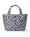 MZ WALLACE DELUXE METRO SMALL CHECKERED TOTE BAG