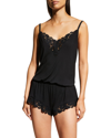 Eberjey Rosalia Lace-trimmed Stretch-modal Pajama Set In Rose Cloud