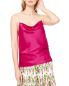 Cami Nyc Busy Bias-cut Cami W/ Pearl Chain Straps In Magnolia