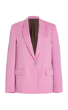 Attico Bianca Stretch Wool Gabardine Blazer In Print