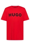 Hugo Cotton-jersey Regular-fit T-shirt With Contrast Logo- Light Pink Men's T-shirts Size S