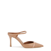 Malone Souliers Uma 80 Blush Leather Pumps In Nude