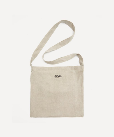 Nanamica Utility Small Canvas Shoulder Bag In Cream