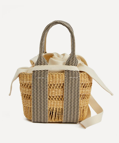 Muun Mini Mixy Straw Bag In Natural