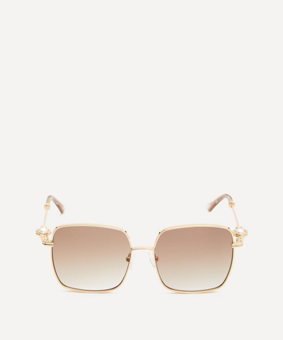 Le Specs Aquarius Sphere 58mm Gradient Square Sunglasses In Gold