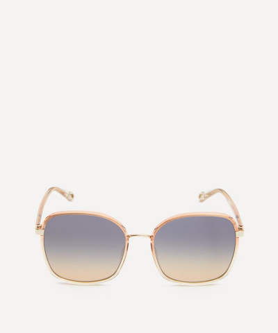 Chloé Franky Butterfly Sunglasses In Tan