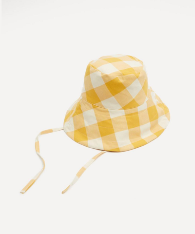 La Veste Picnic Cotton Bucket Hat In Yellow