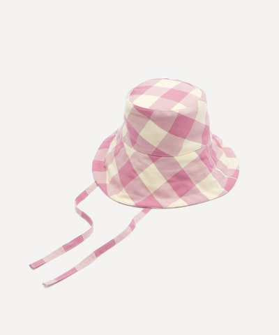 La Veste Picnic Cotton Bucket Hat In Pink
