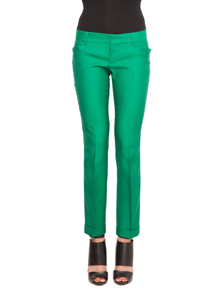 Dsquared2 Slim Fit Stretched Trousers In Green