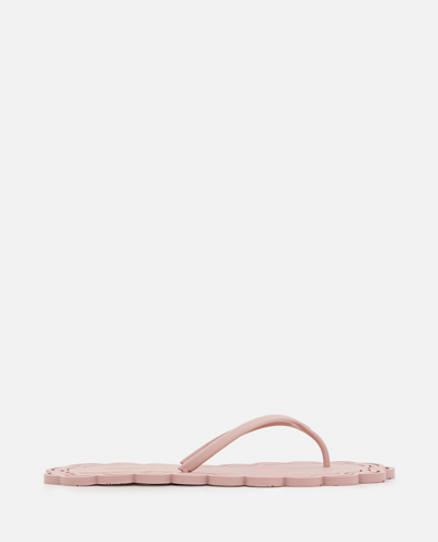 Carlotha Ray Lucie Laser Cut Thong Sandals In Red