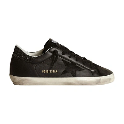Golden Goose Super-star Classic With List In Black